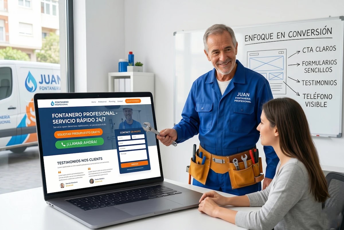 Desarrollo de una web fontanero profesional enfocada en conversión